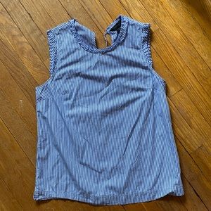 JCrew - Blue and White striped top - 8 Tall